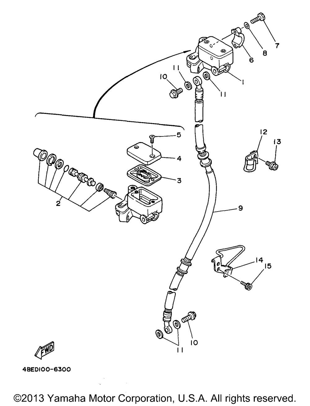 Front master cylinder