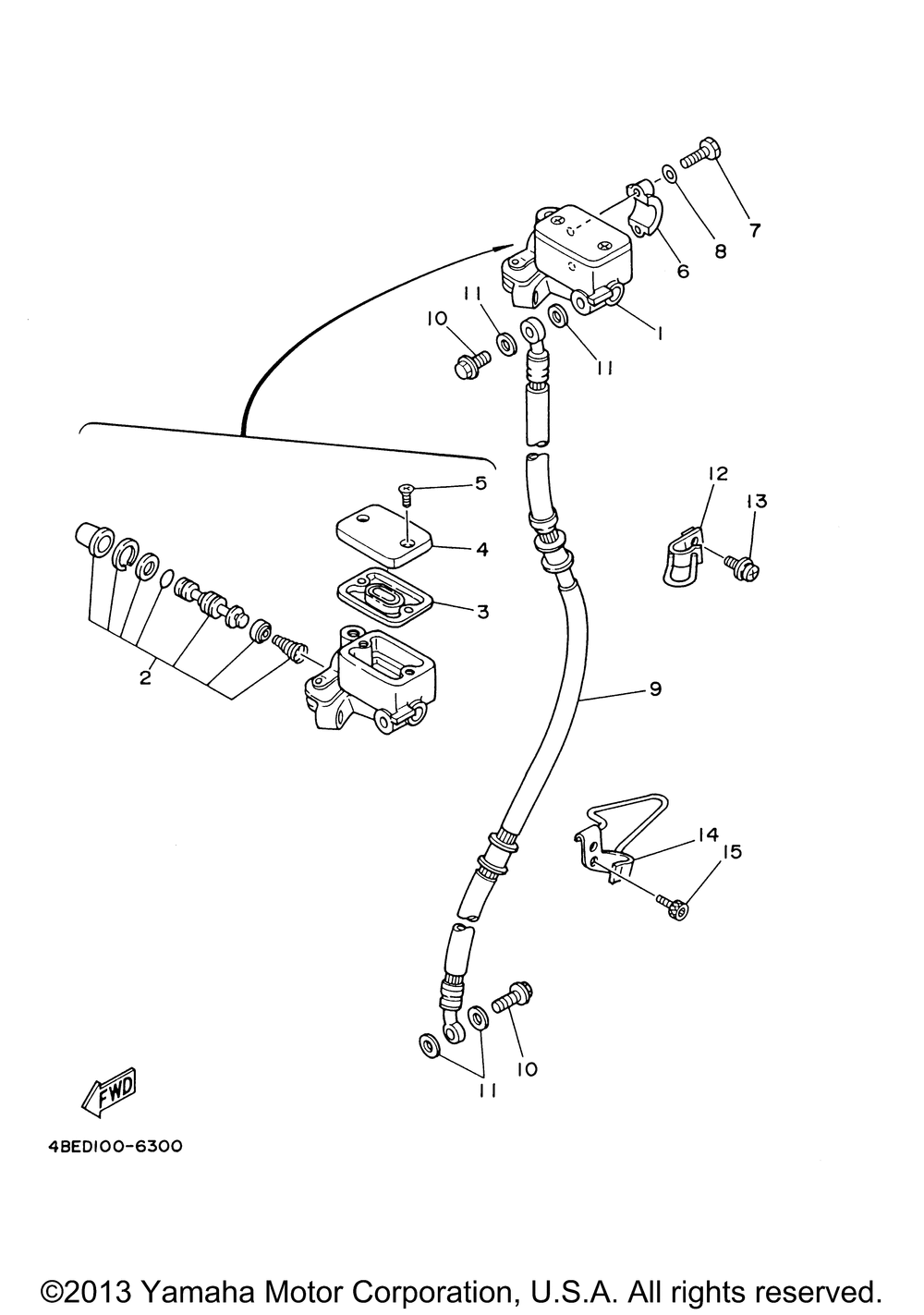 Front master cylinder