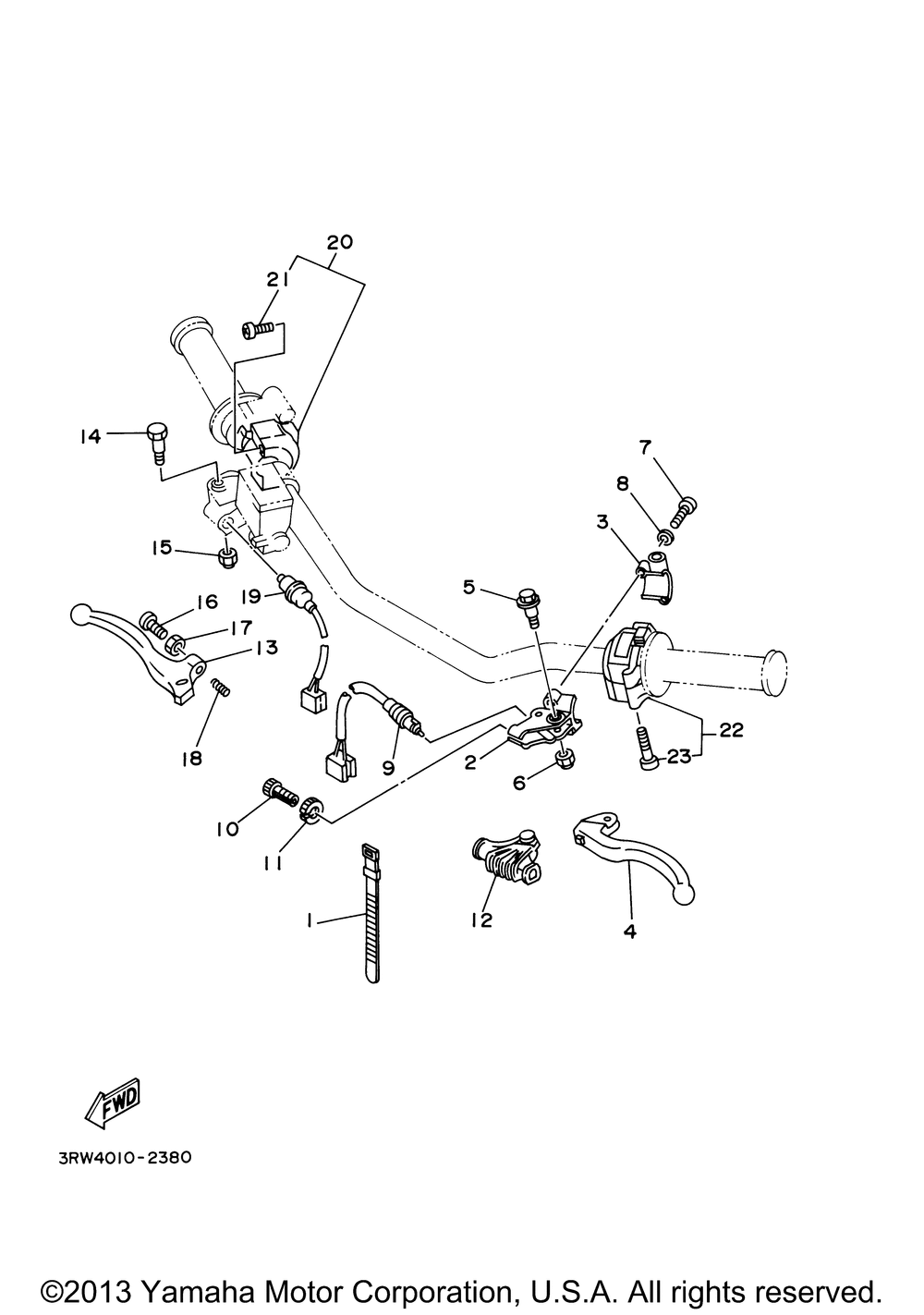 Handle switch lever