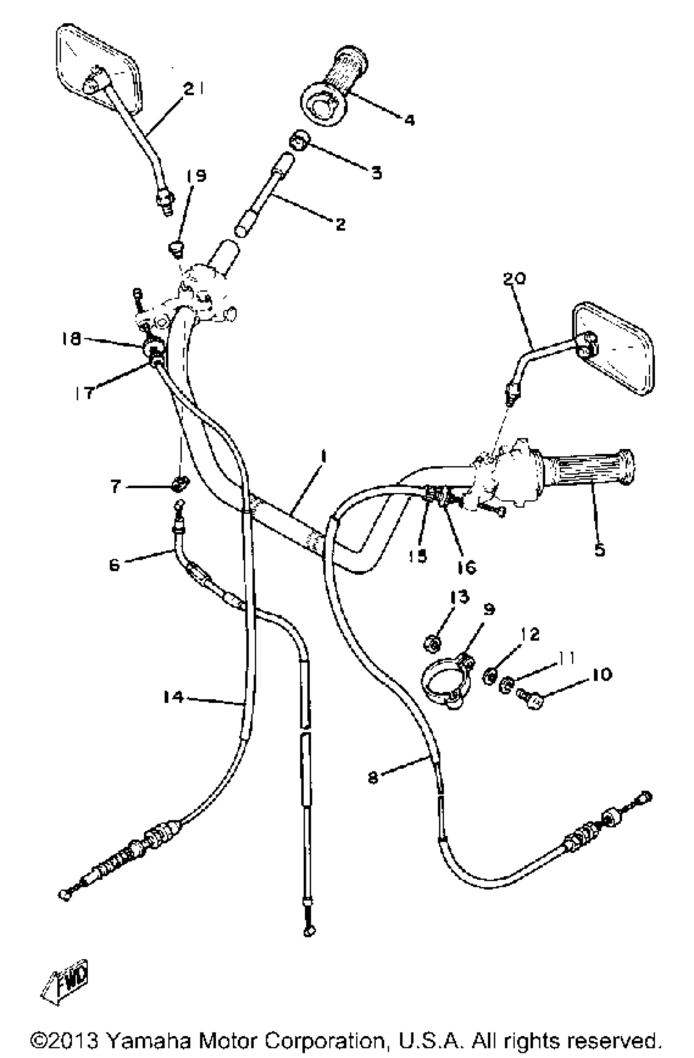 Handlebar cable