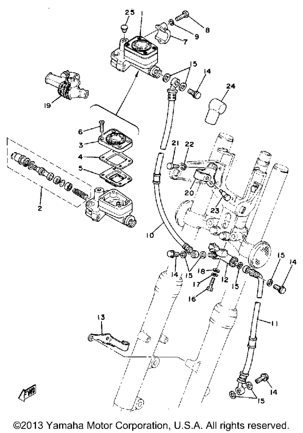 Front master cylinder