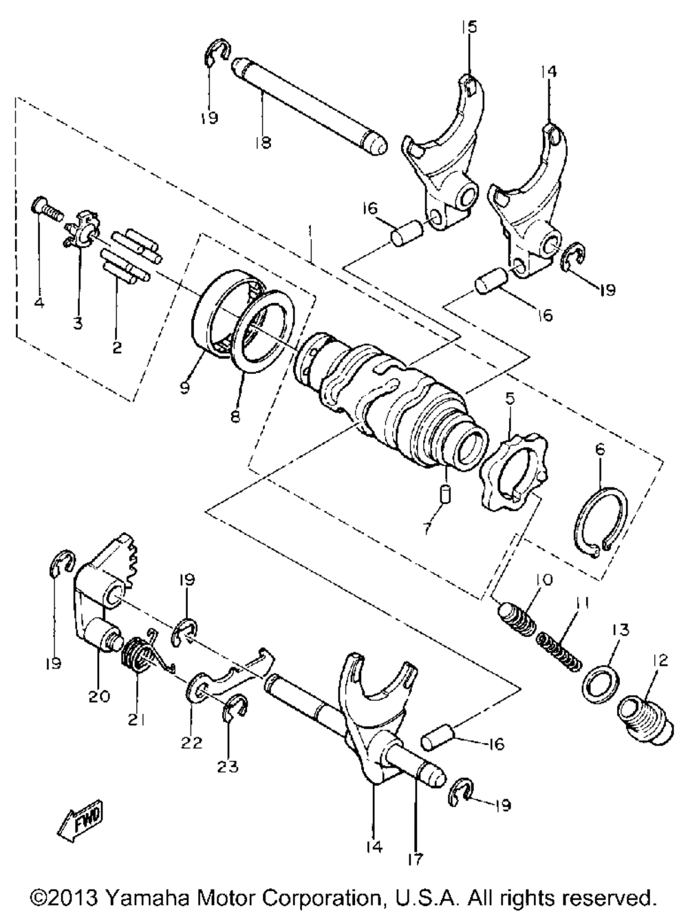 Shift cam - fork