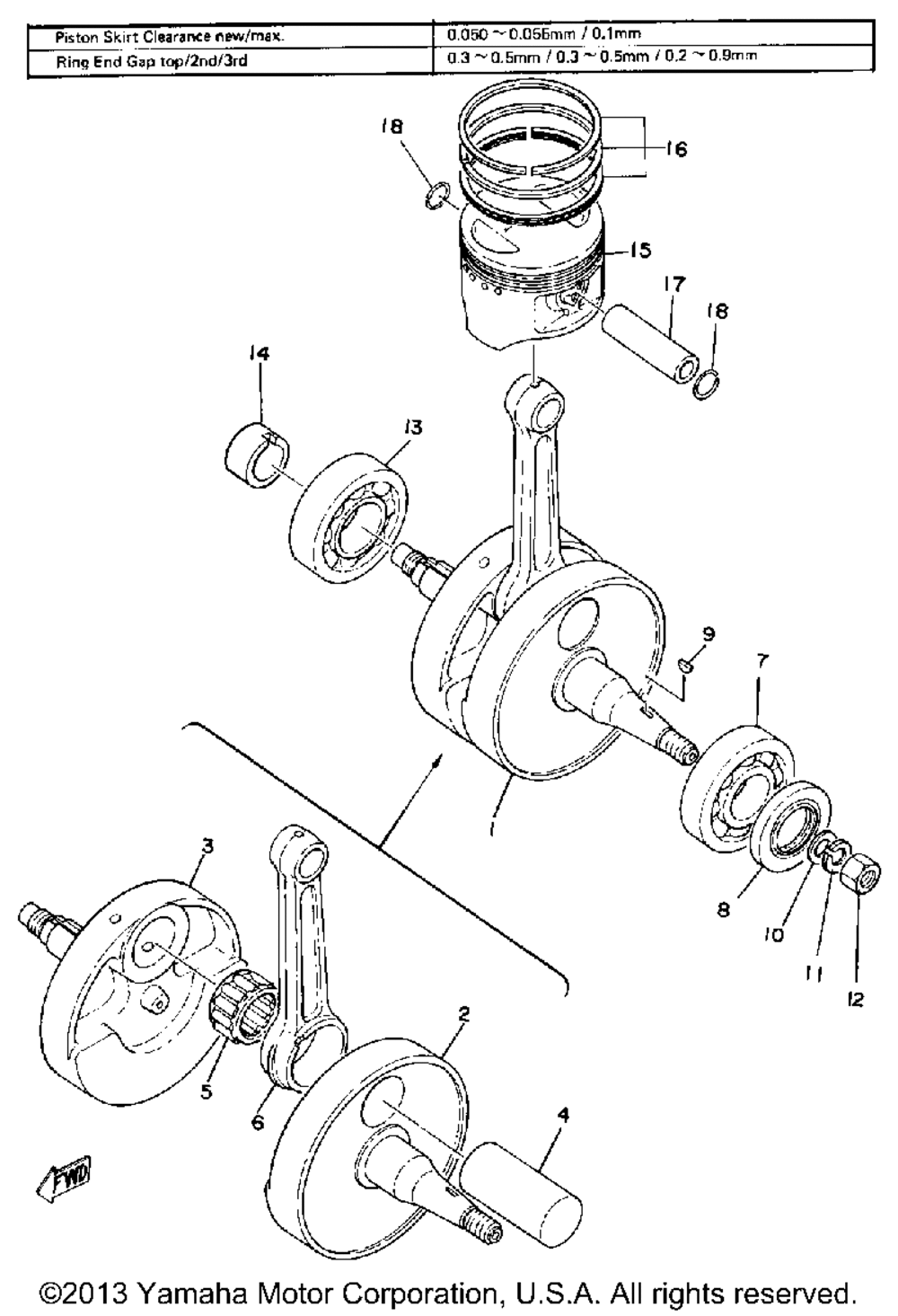 Crankshaft - piston