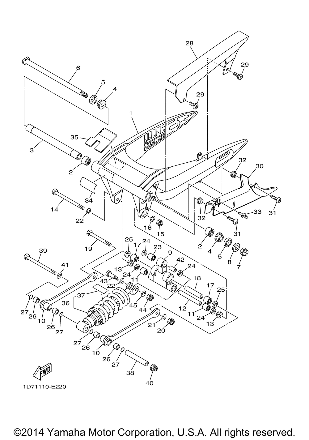 Rear arm suspension