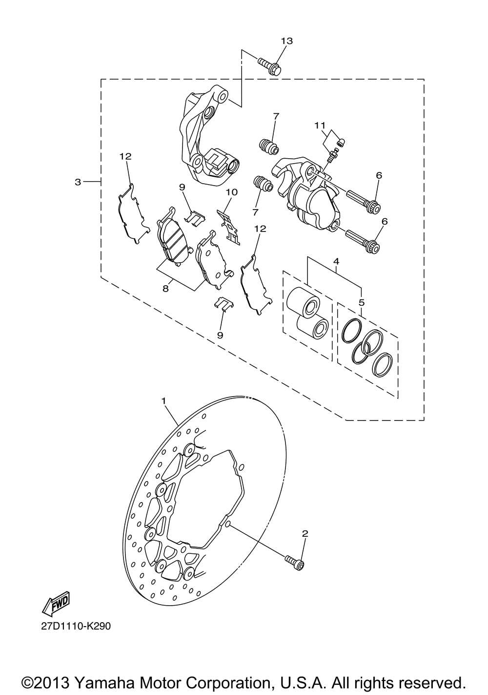 Front brake caliper