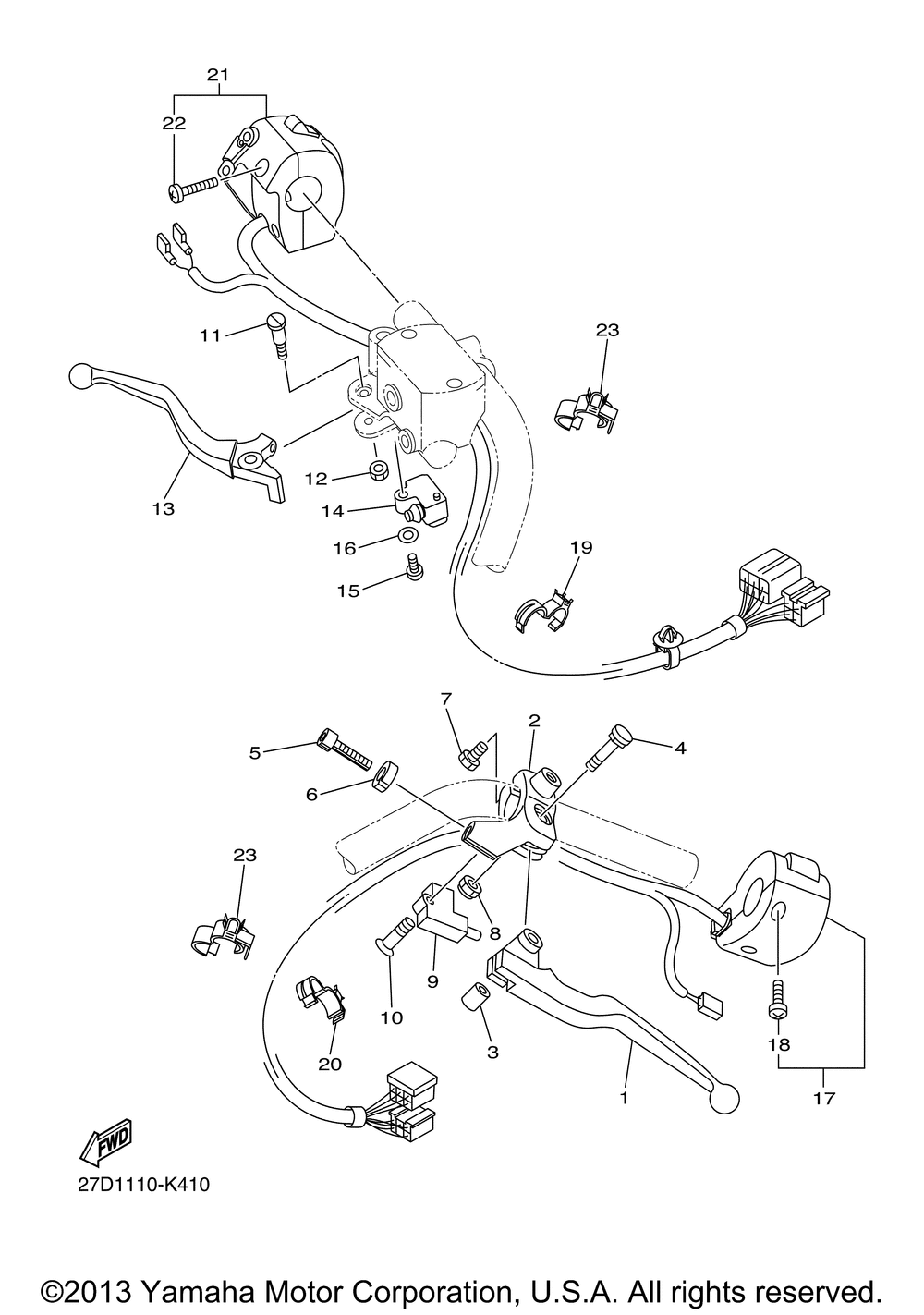 Handle switch lever