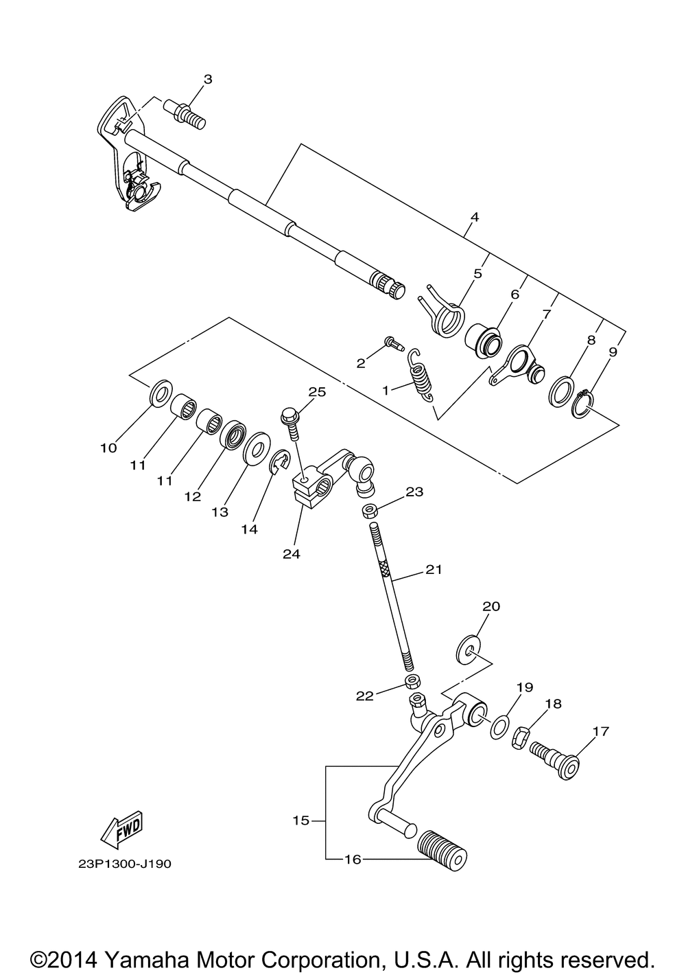 Shift shaft