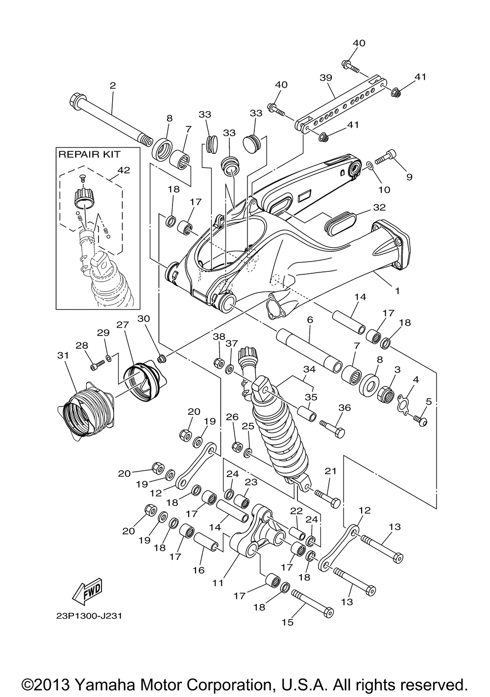 Rear arm suspension