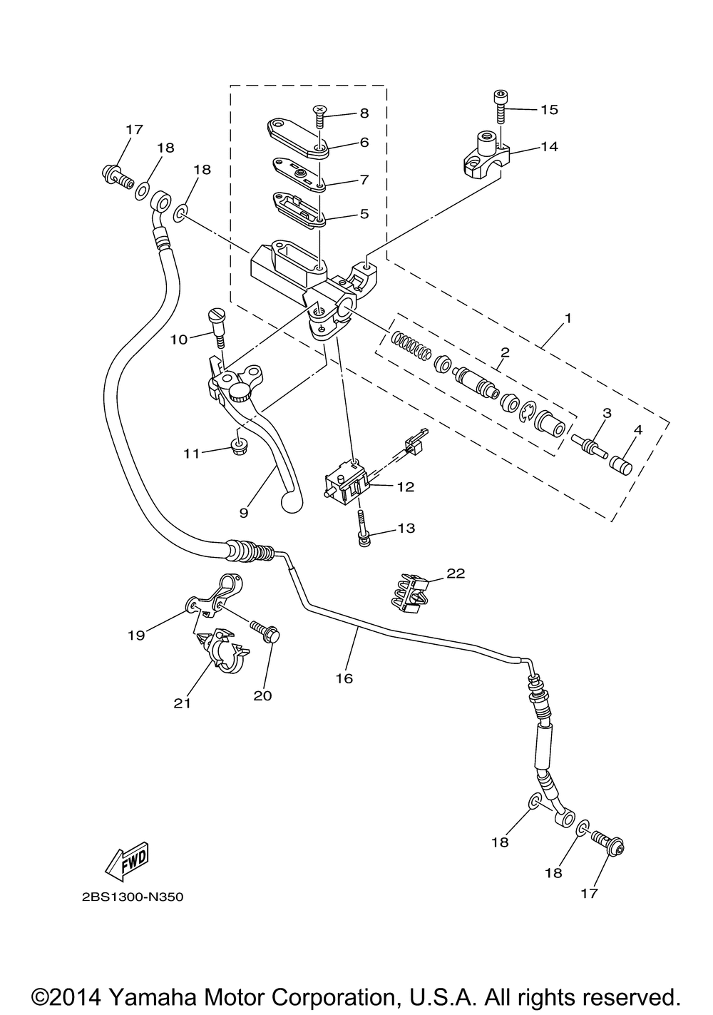 Front master cylinder 2