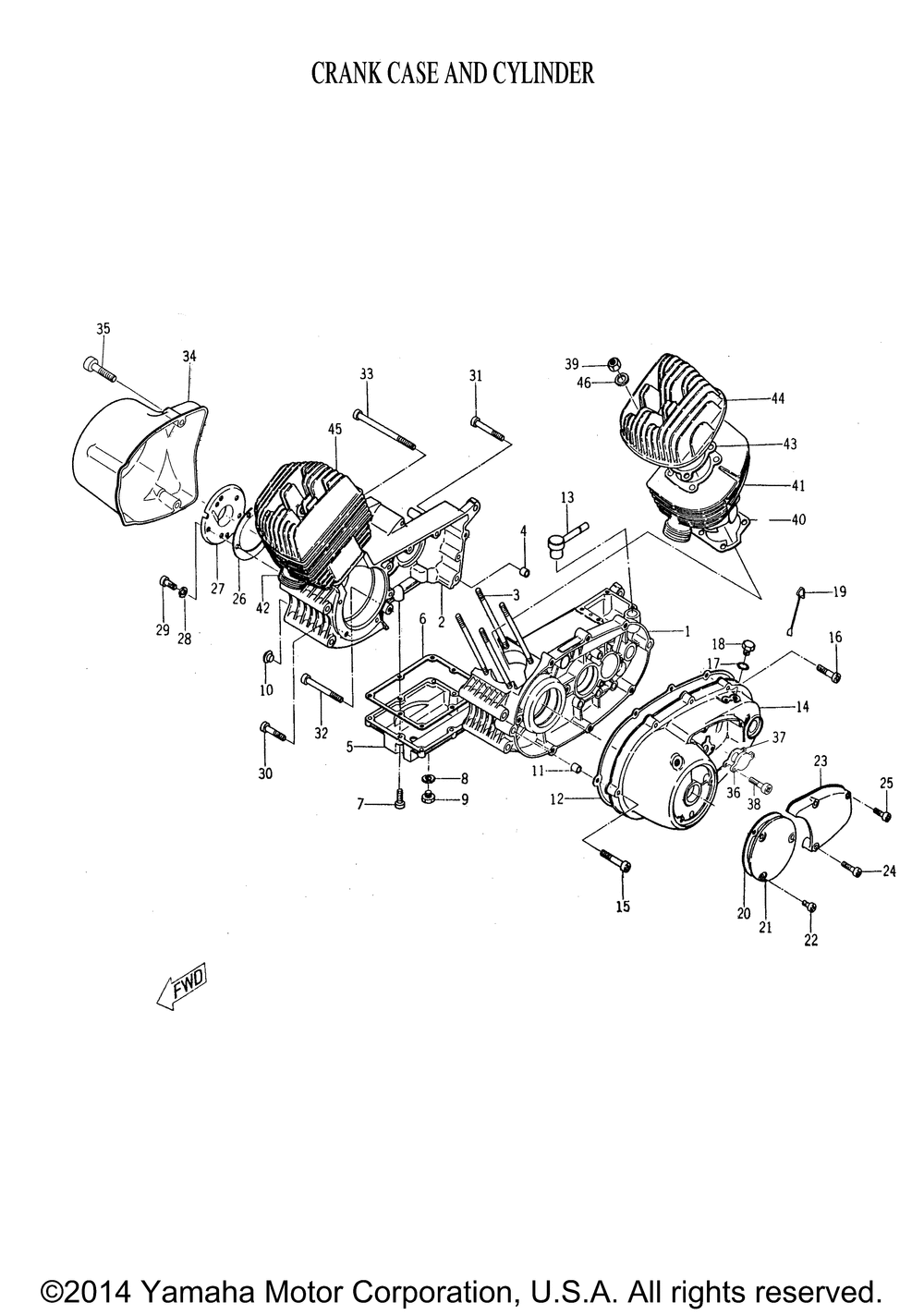 Crankcase and cylinder