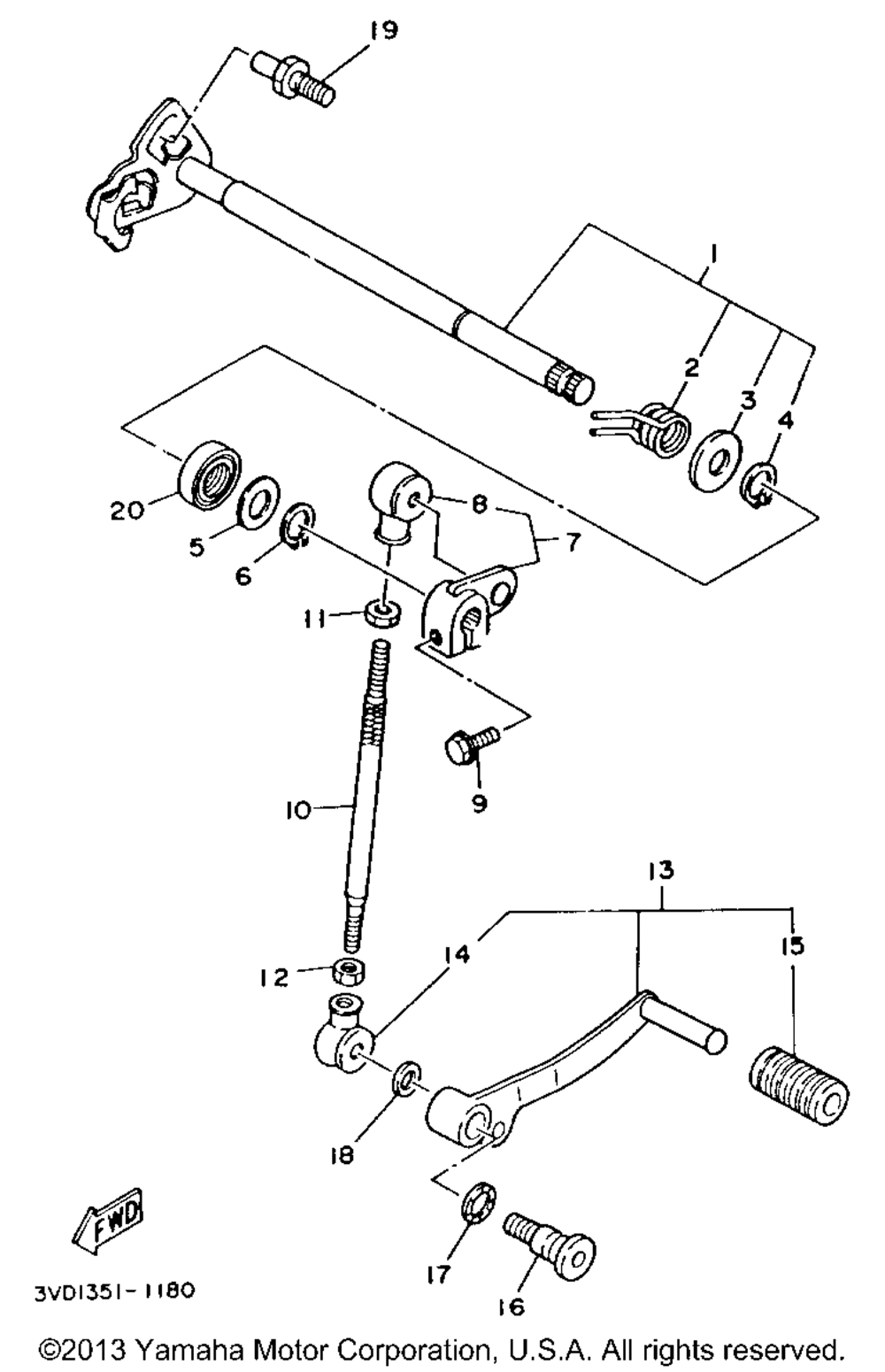 Shift shaft