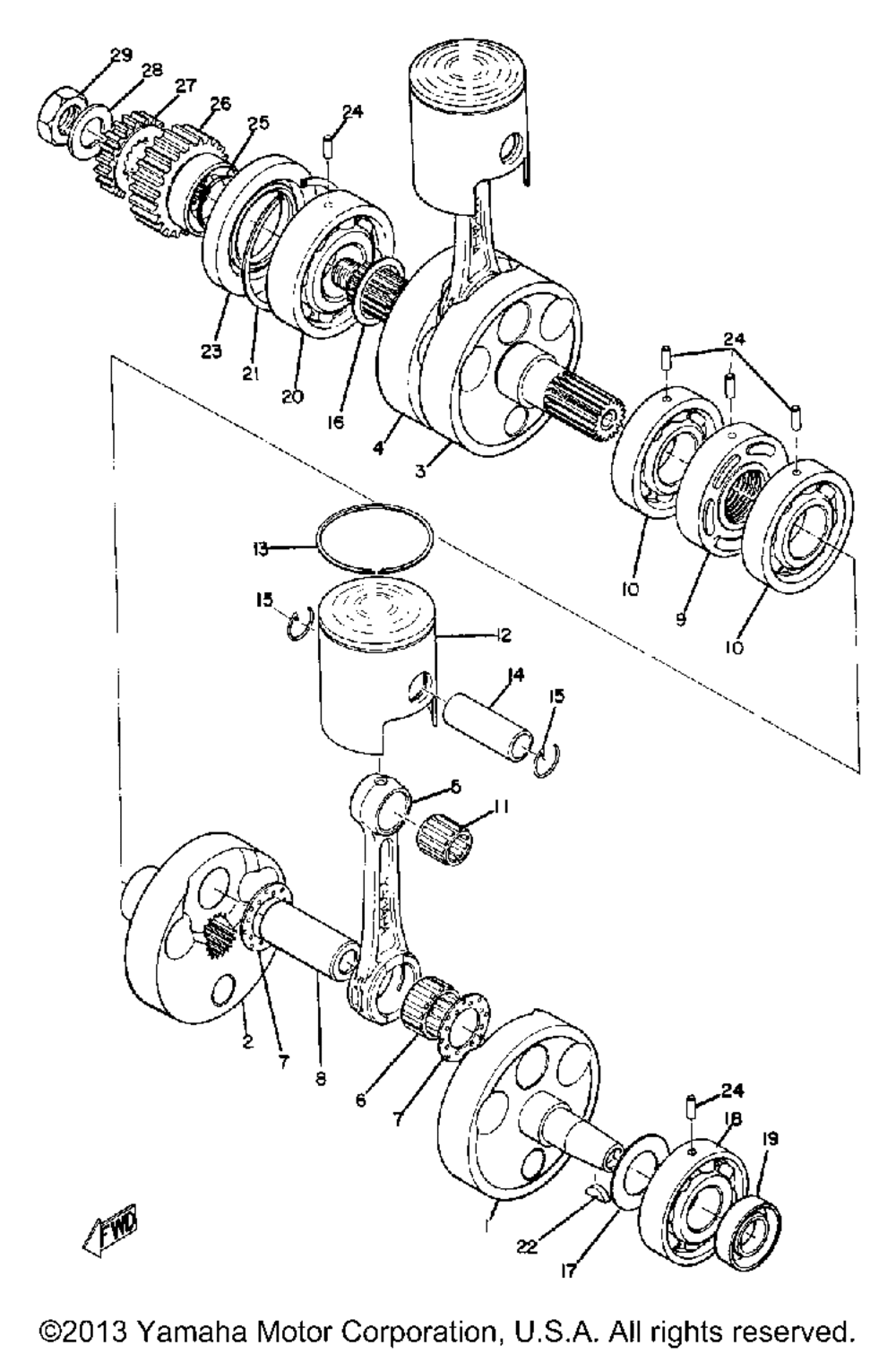 Crankshaft-piston