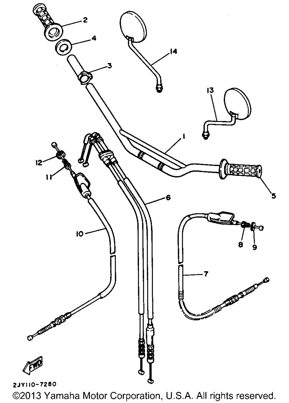 Handlebar cable