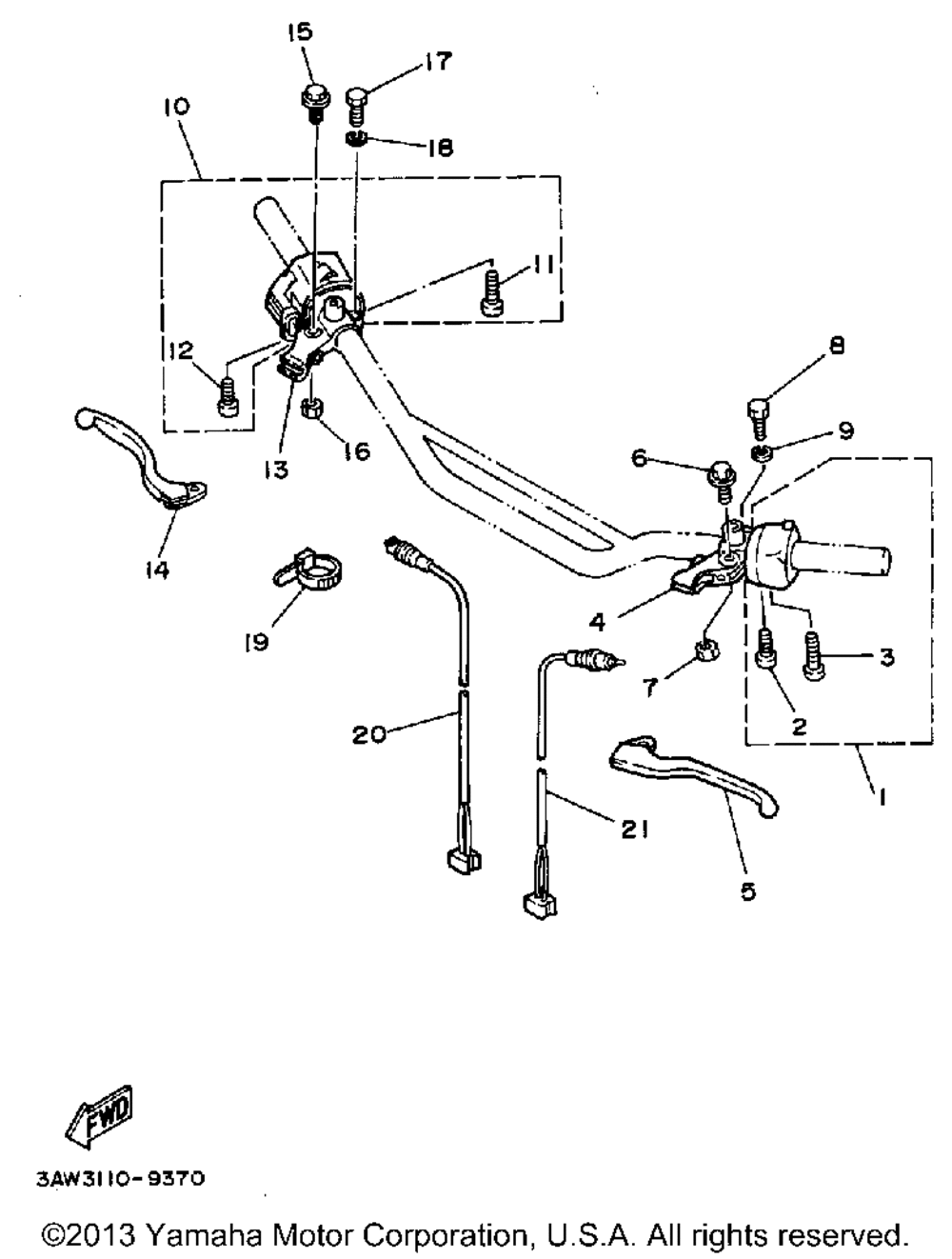 Handle switch lever