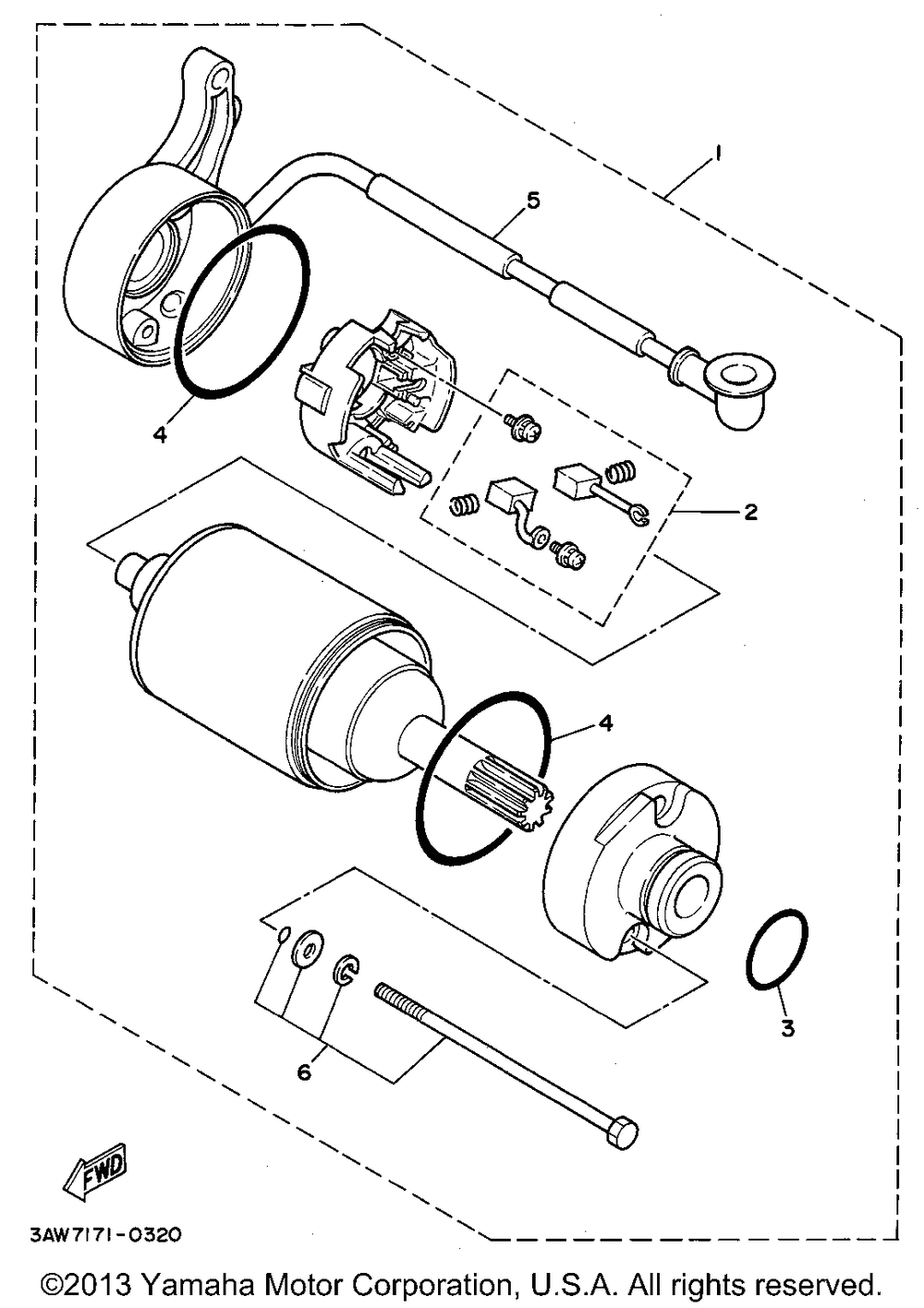 Starting motor