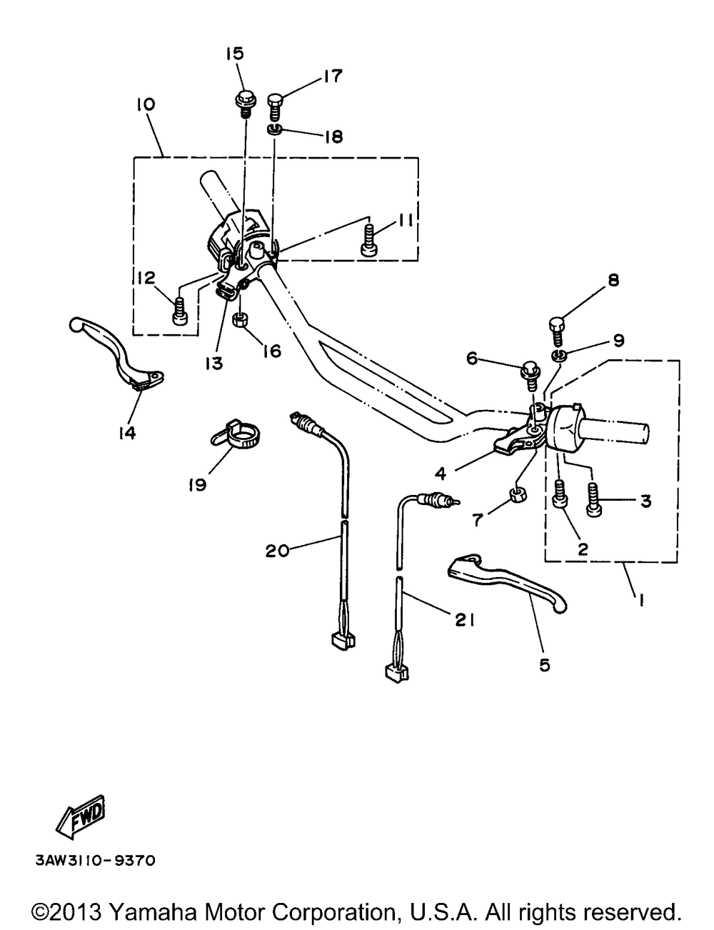 Handle switch lever