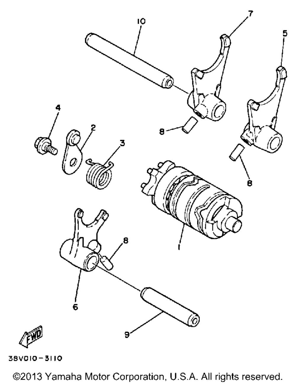 Shift cam - fork