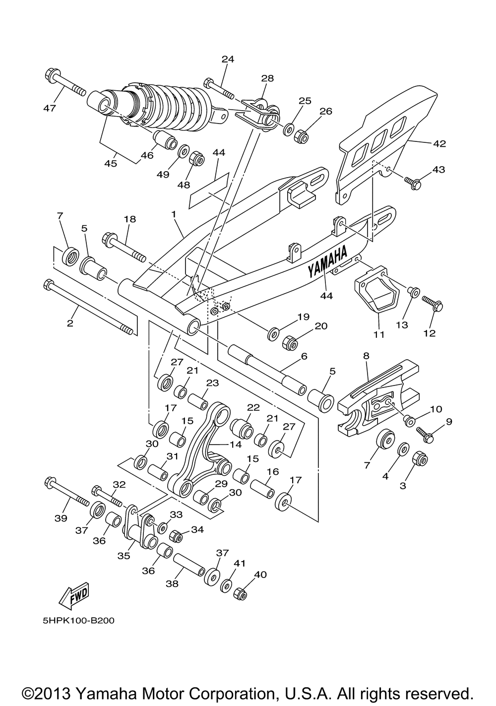 Rear arm suspension