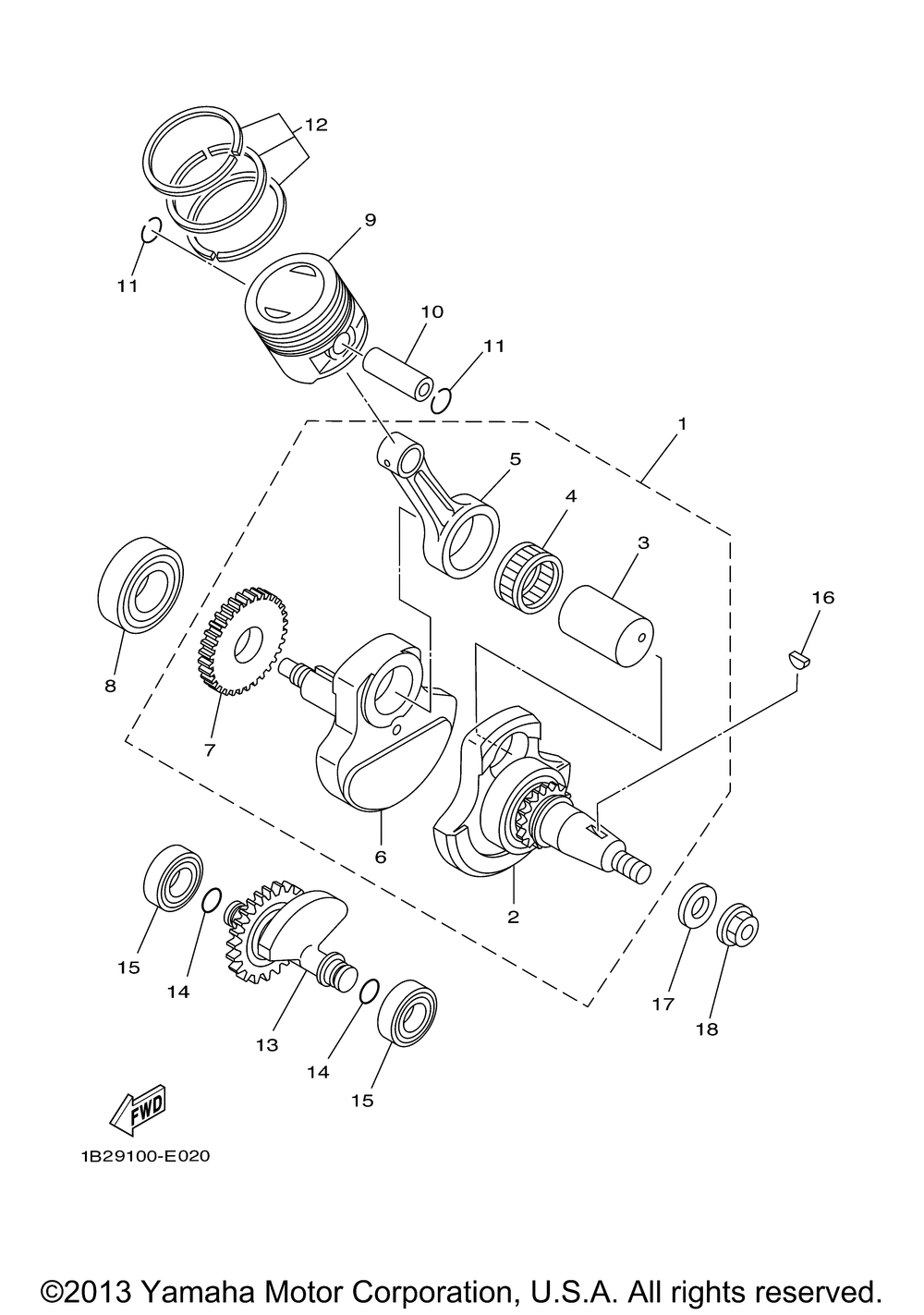 Crankshaft piston