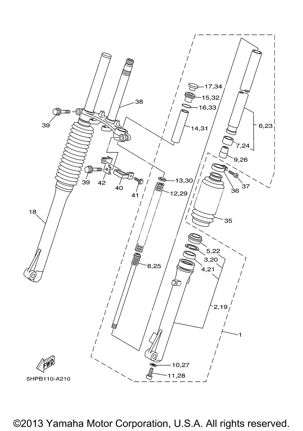 Front fork ev 1b2d