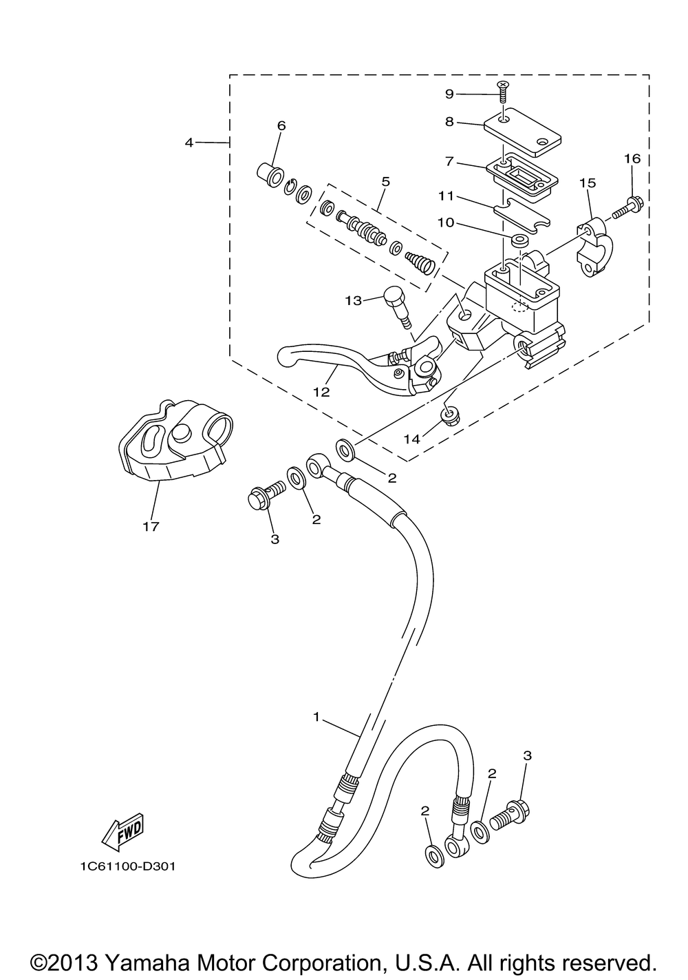 Front master cylinder