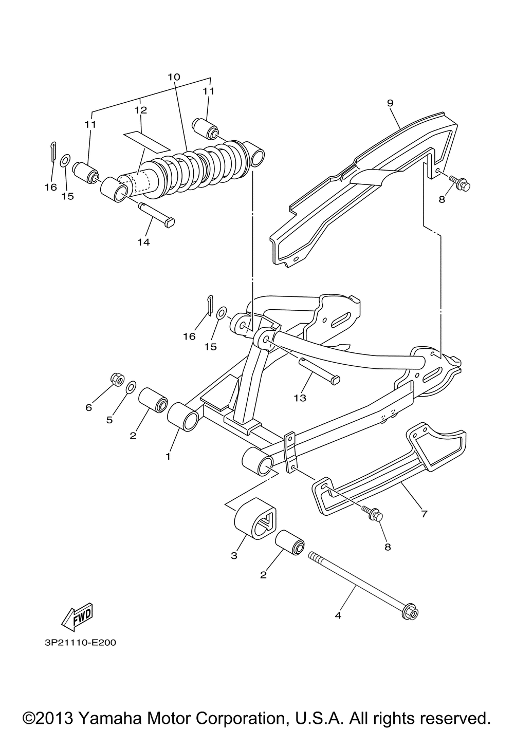 Rear arm suspension