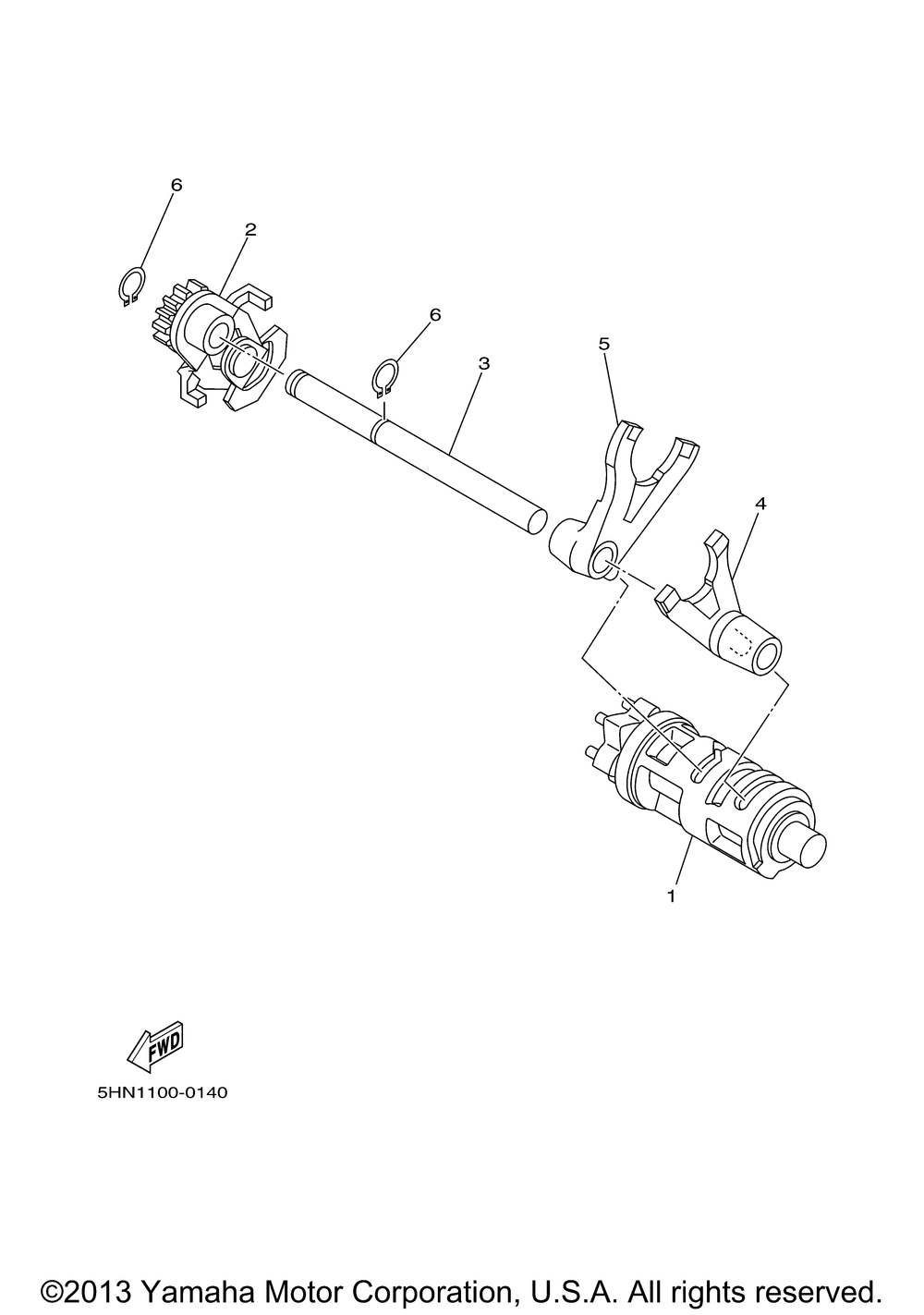 Shift cam fork