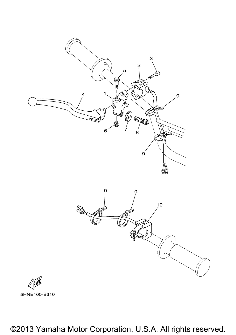 Handle switch lever