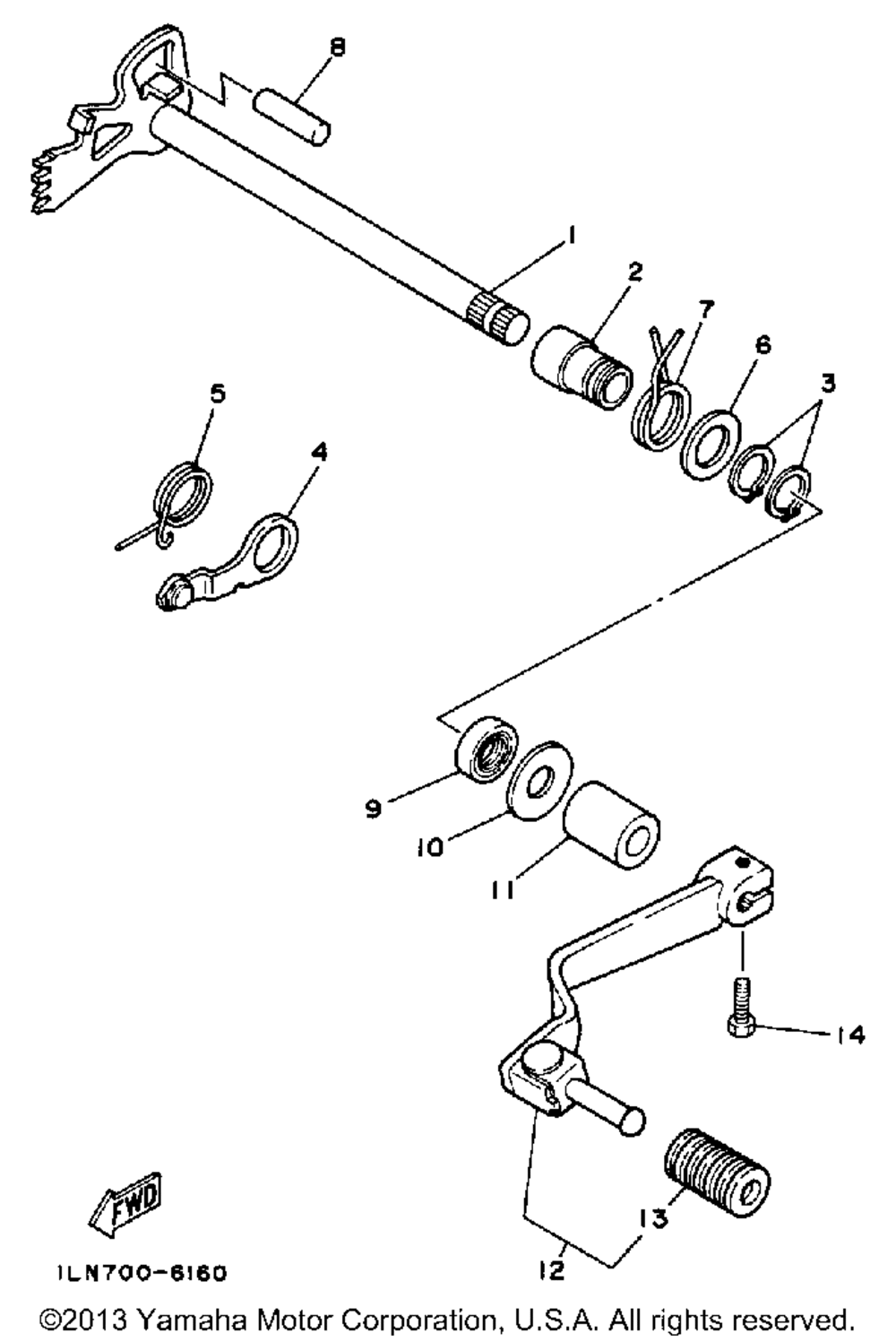 Shift shaft