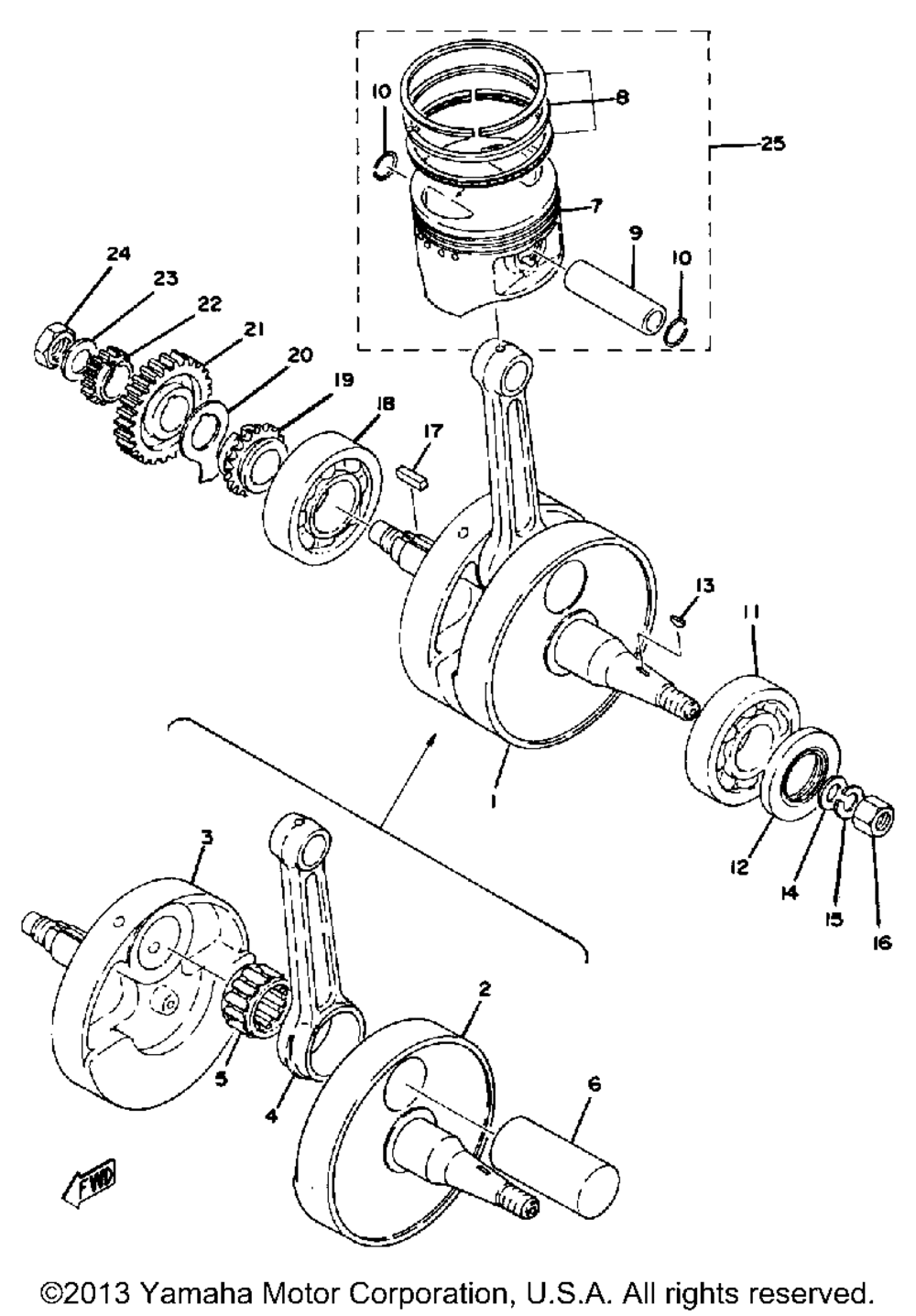 Crankshaft-piston