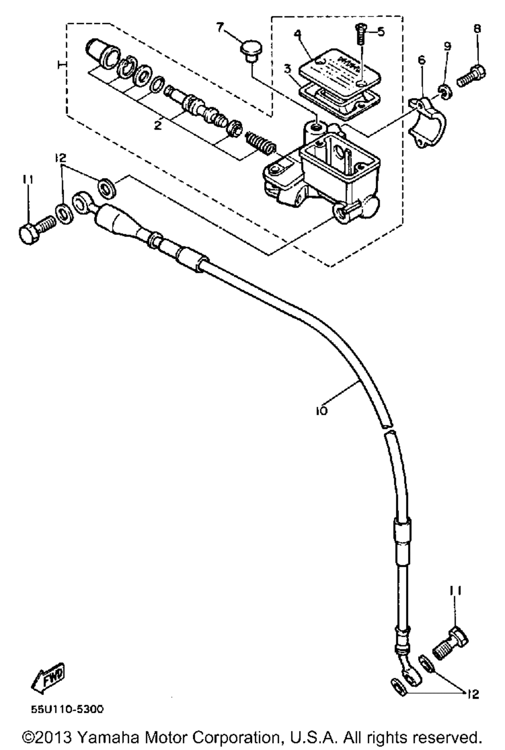 Front master cylinder