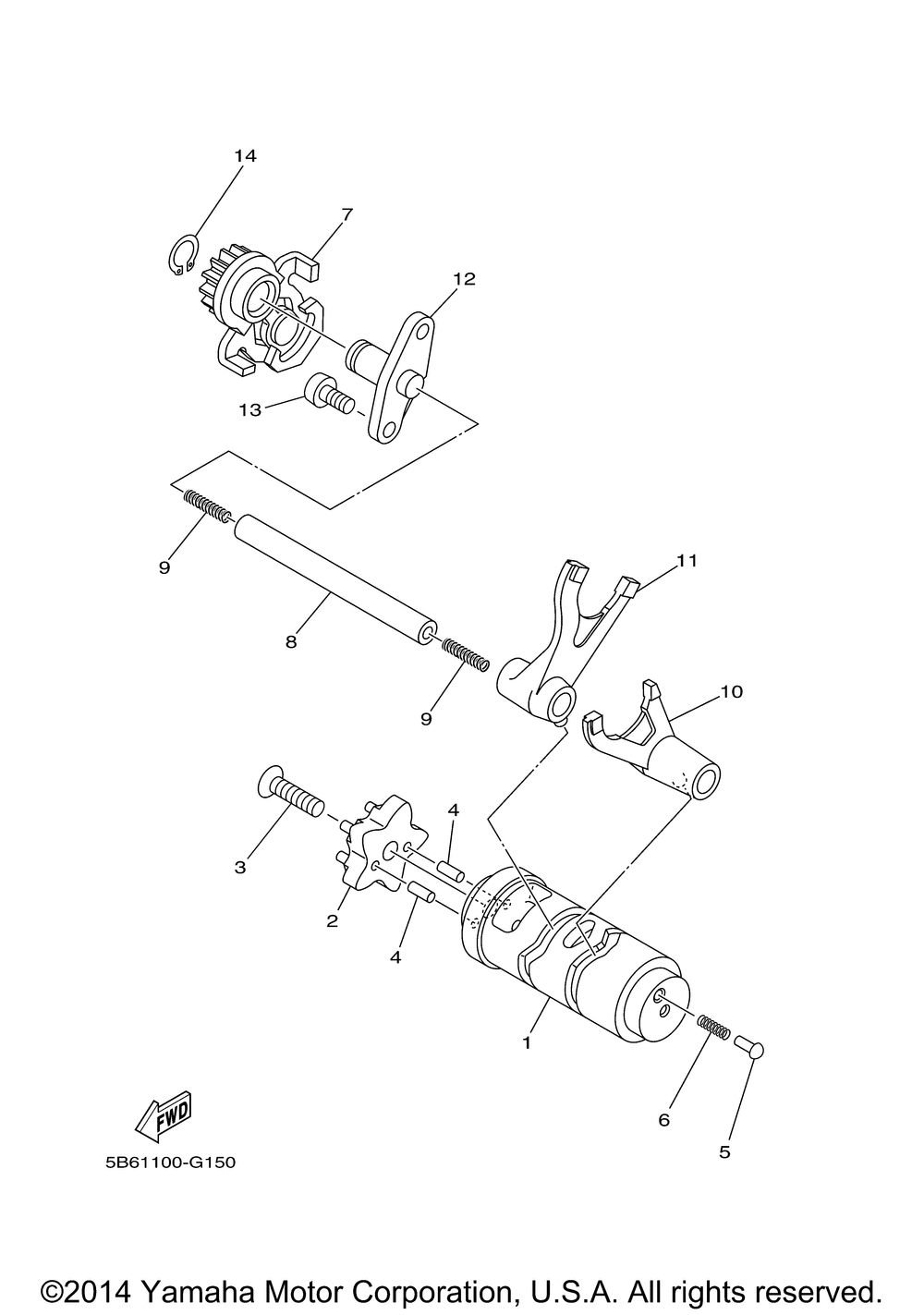 Shift cam fork