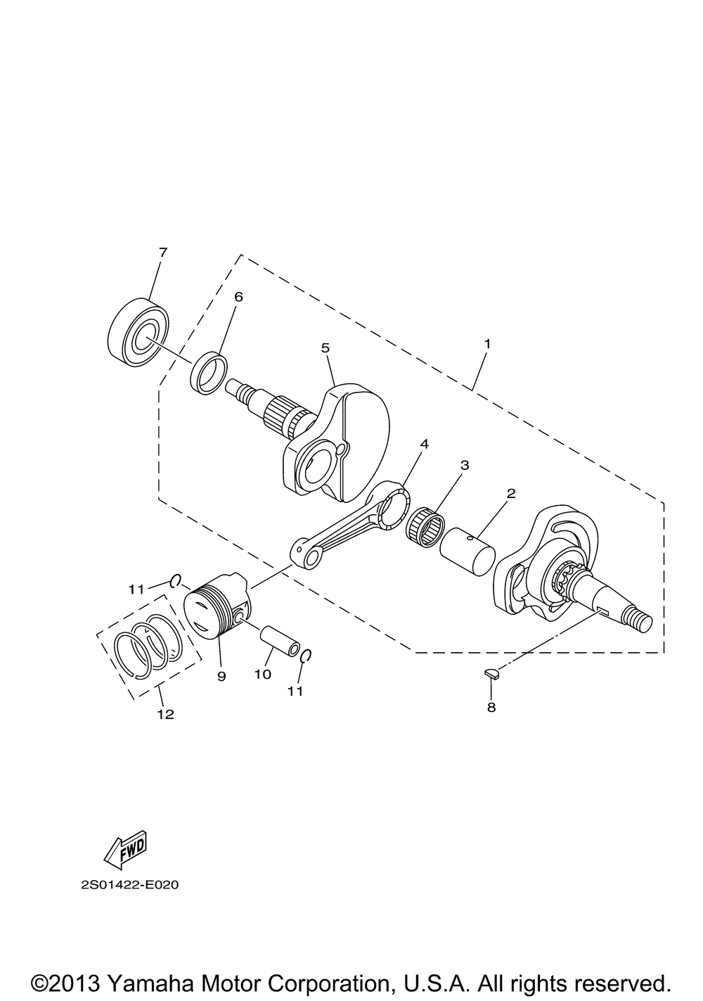 Crankshaft piston