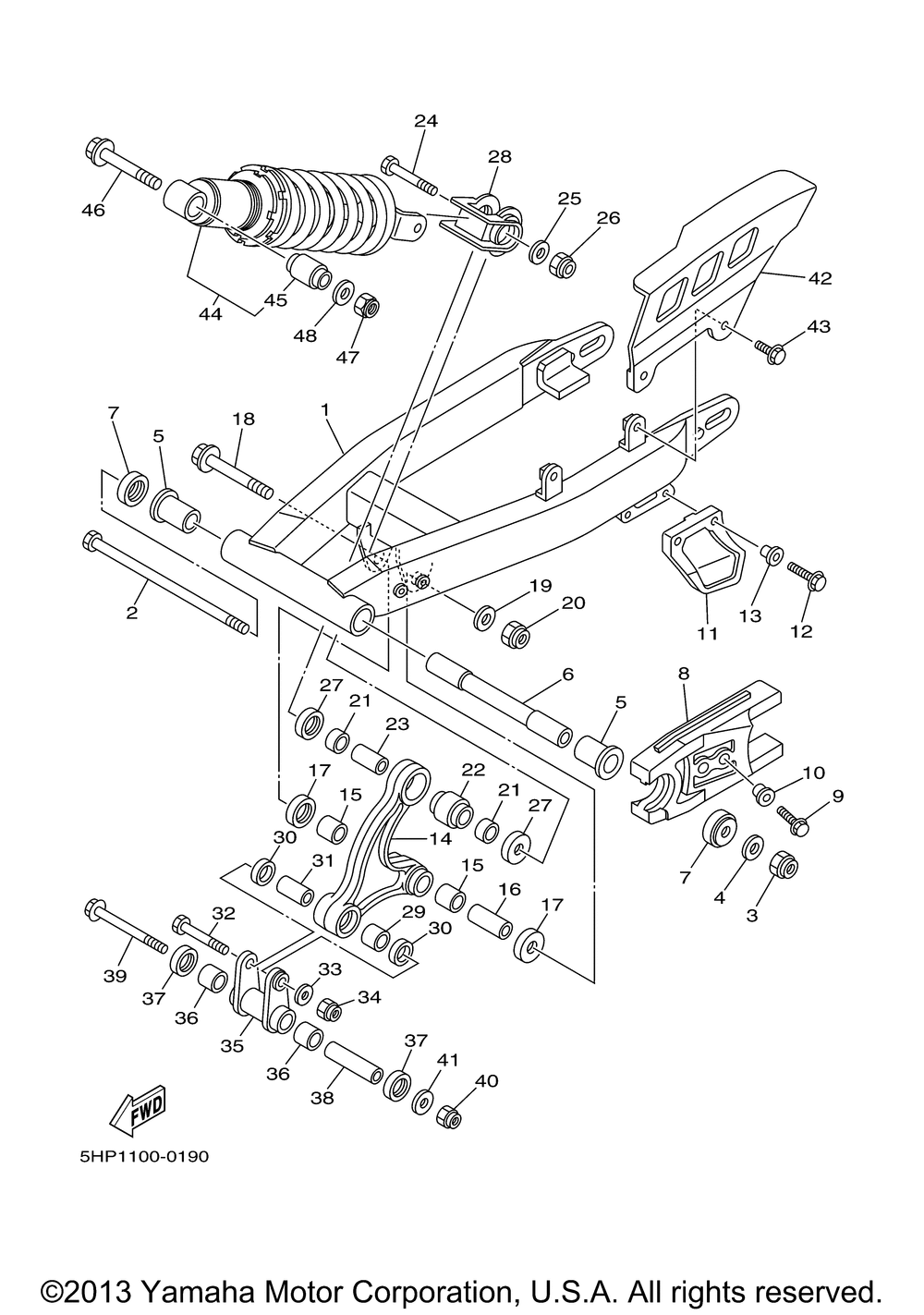 Rear arm suspension