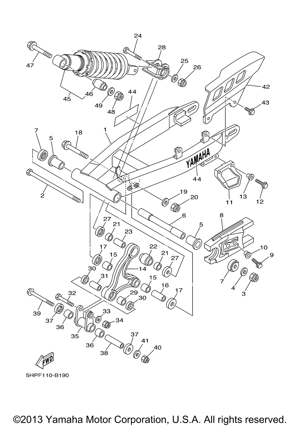 Rear arm suspension