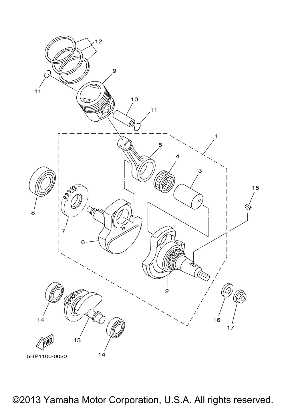 Crankshaft piston