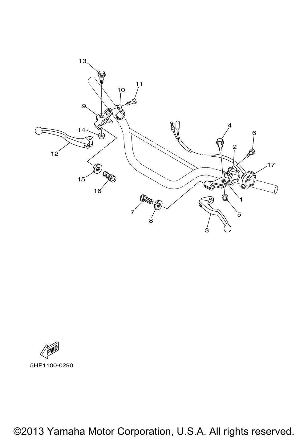 Handle switch lever r