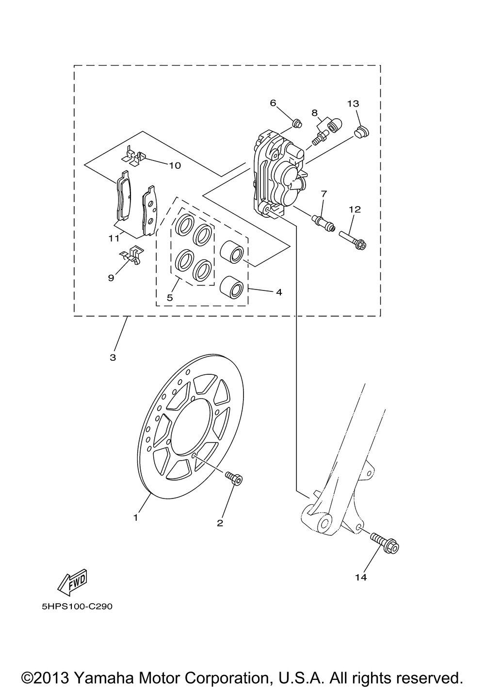 Front brake caliper