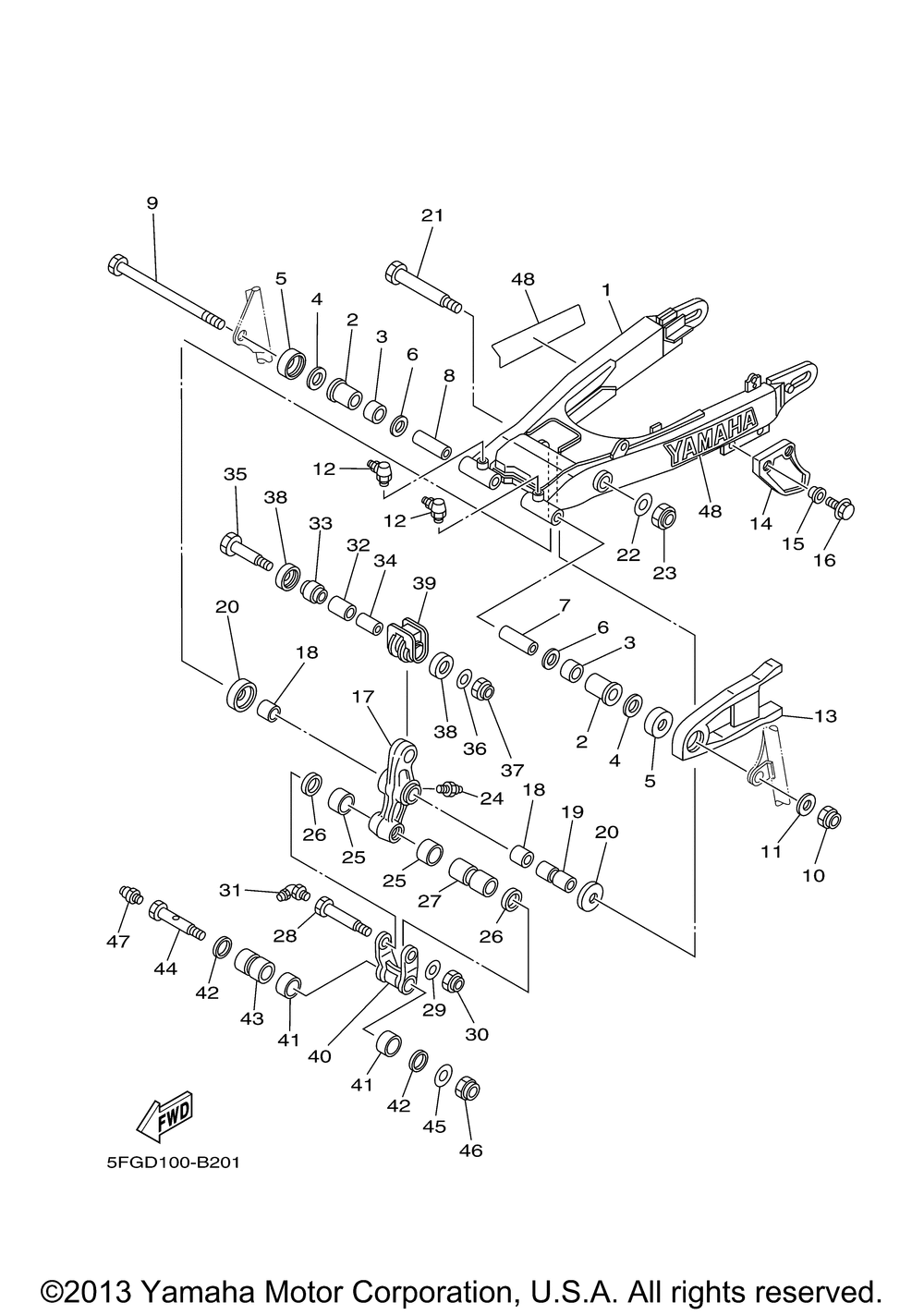 Rear arm