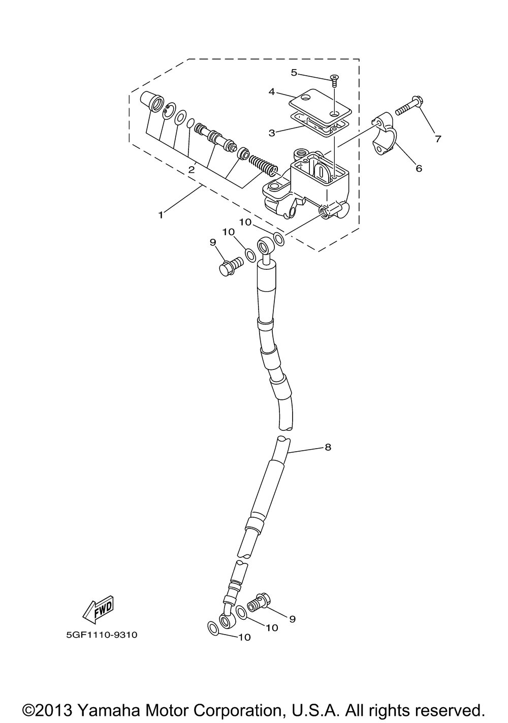 Front master cylinder