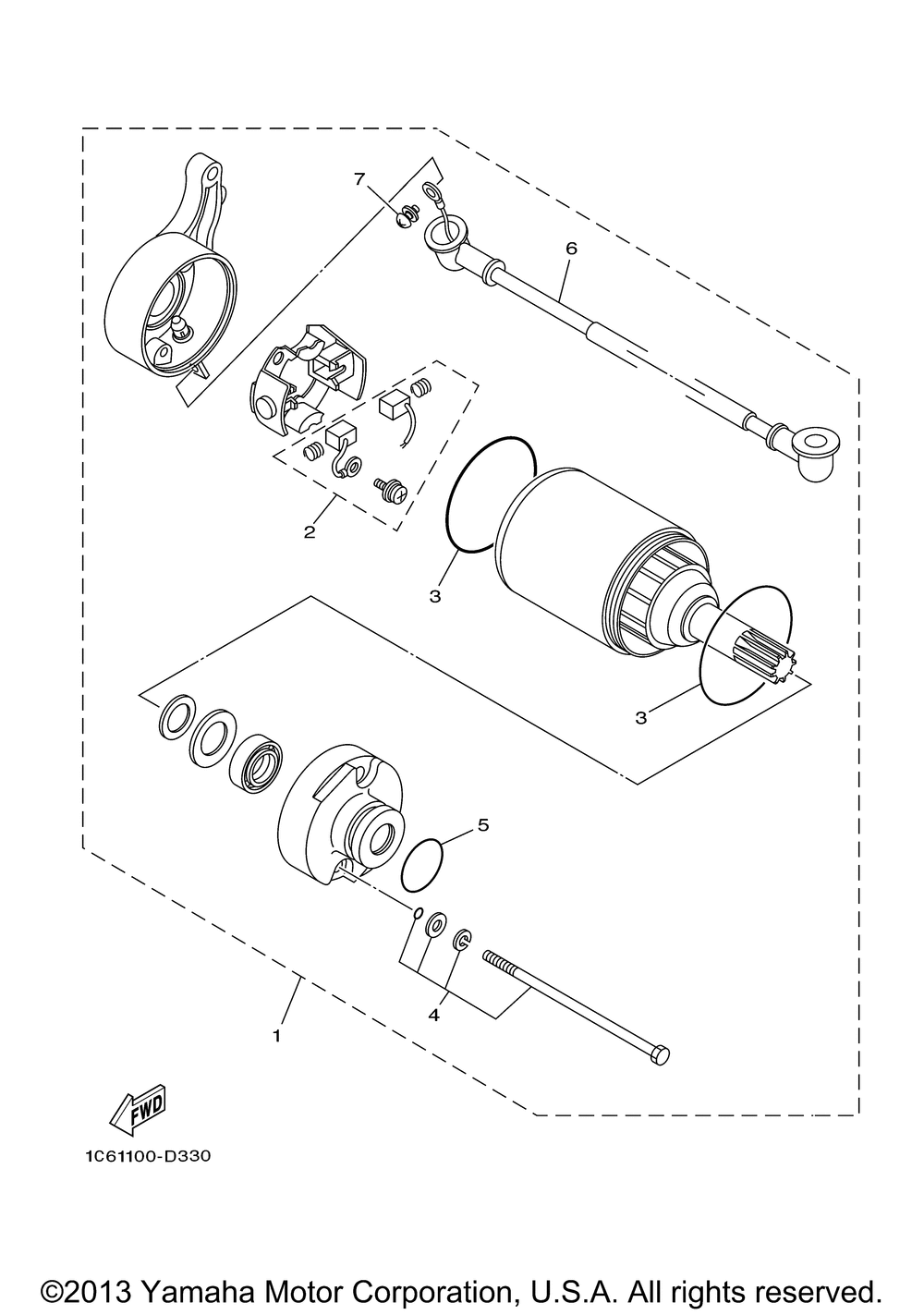 Starting motor