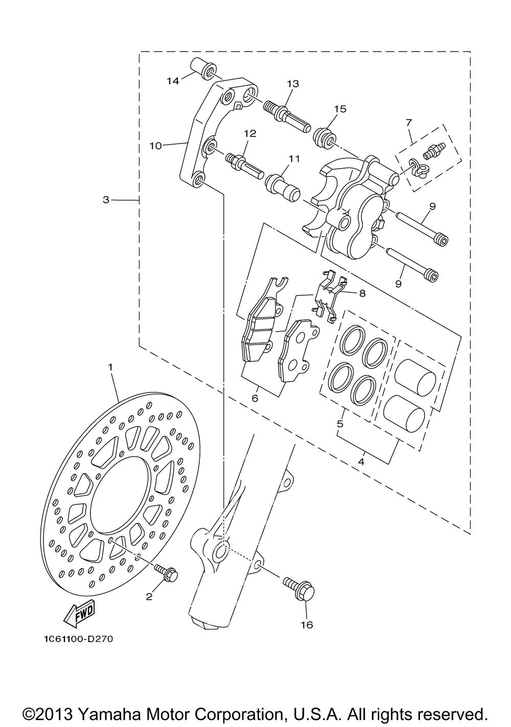 Front brake caliper