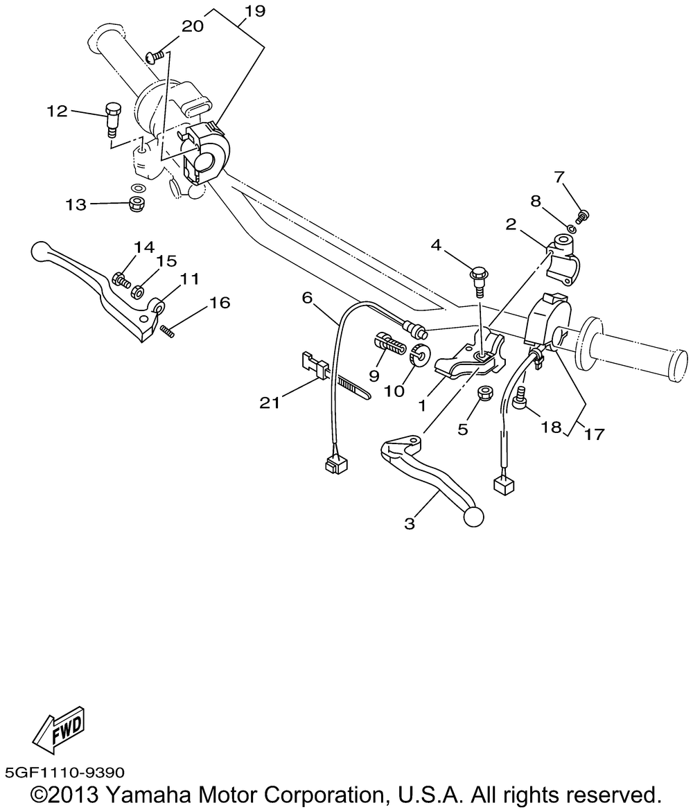 Handle switch lever