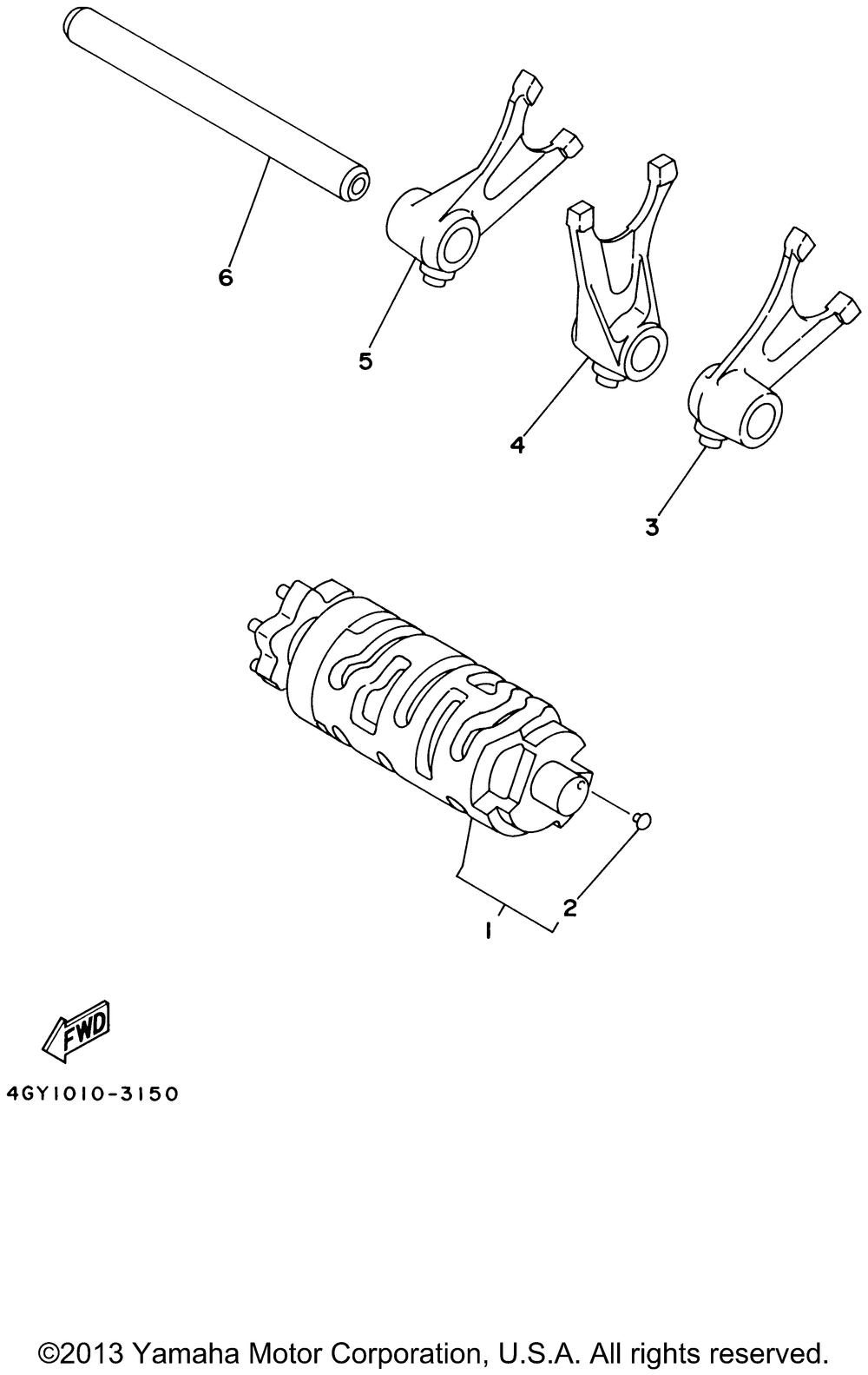 Shift cam fork