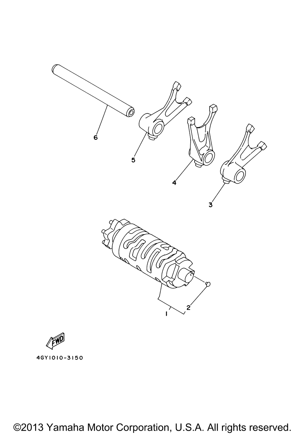 Shift cam fork