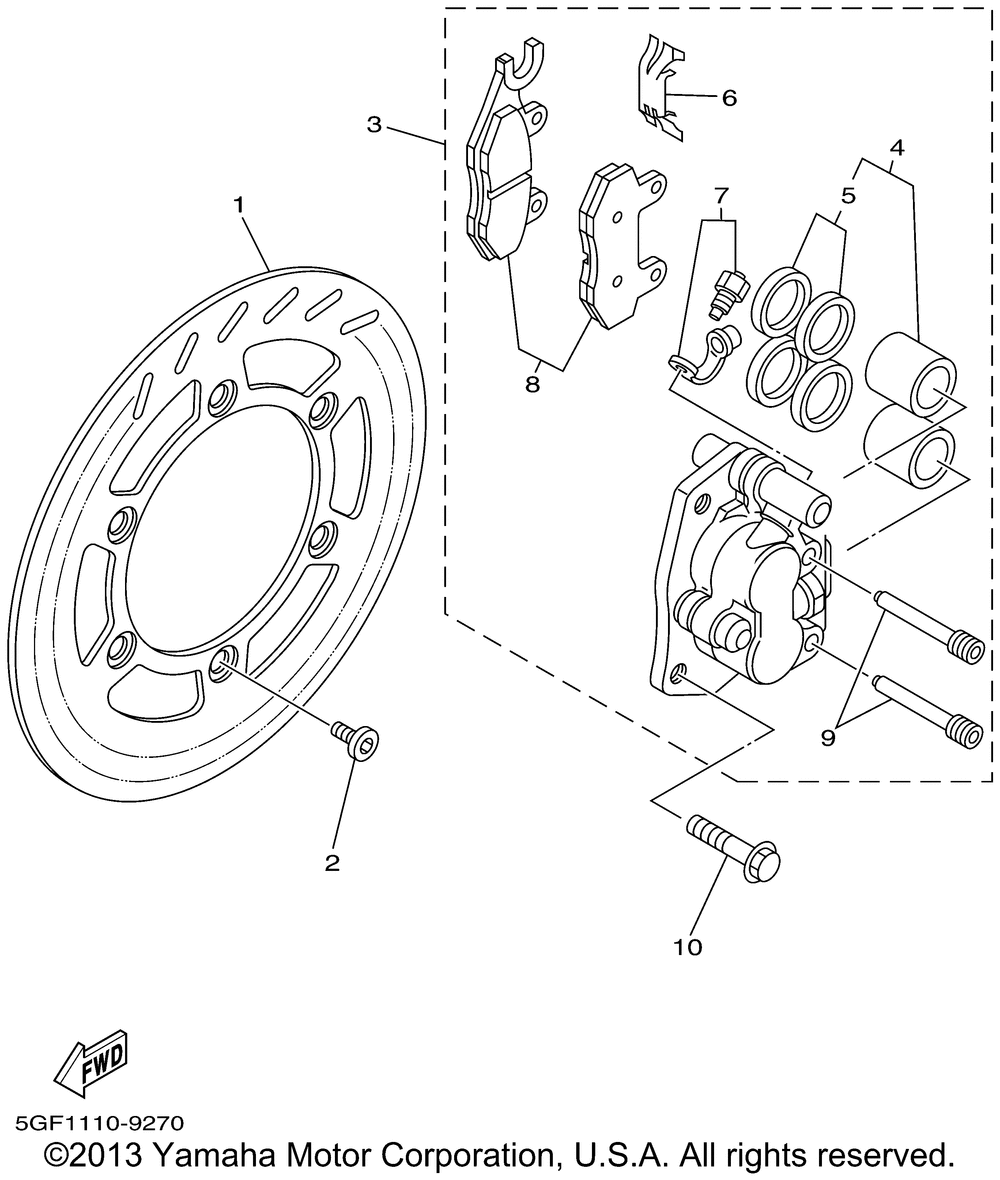 Front brake caliper