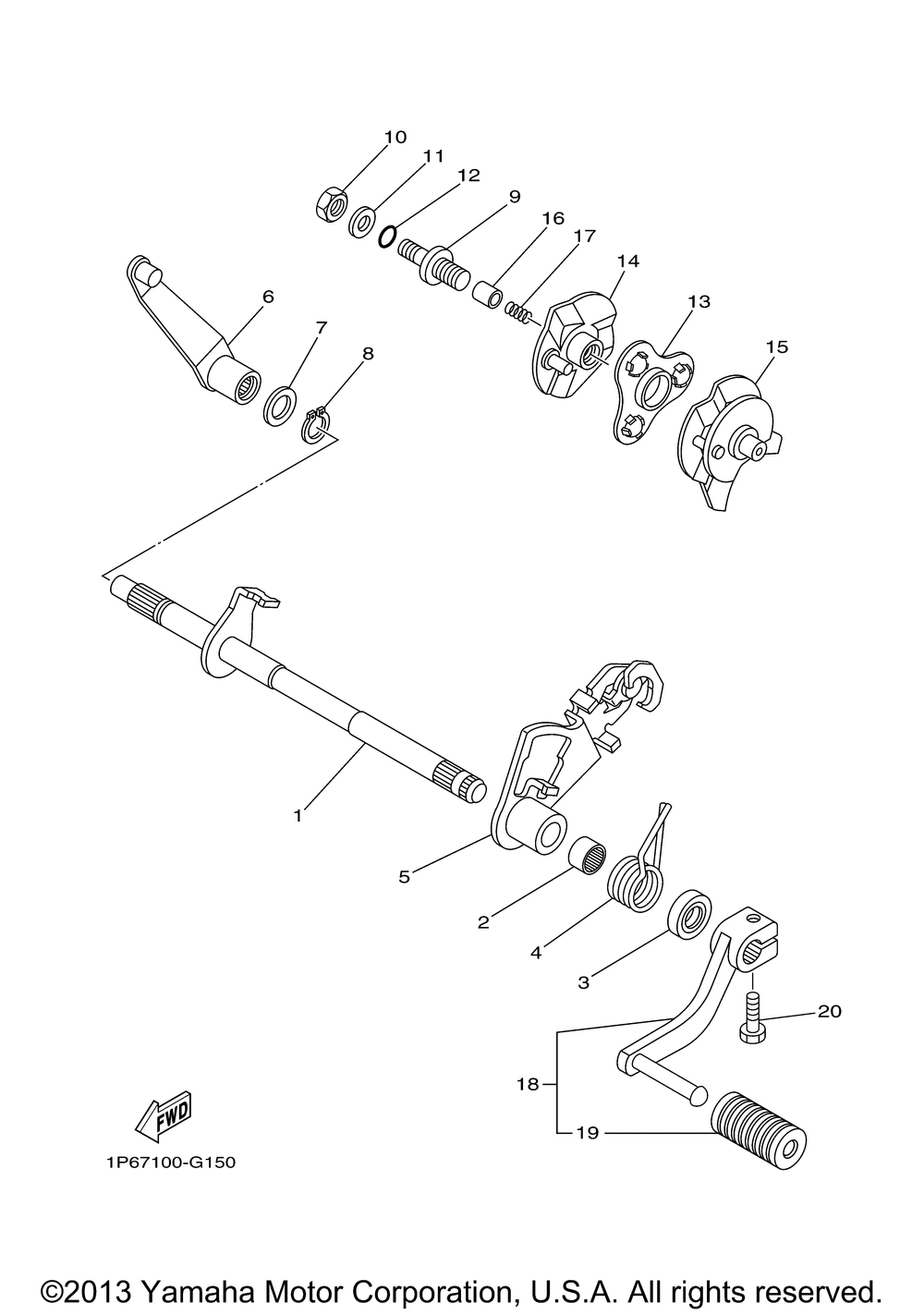 Shift shaft