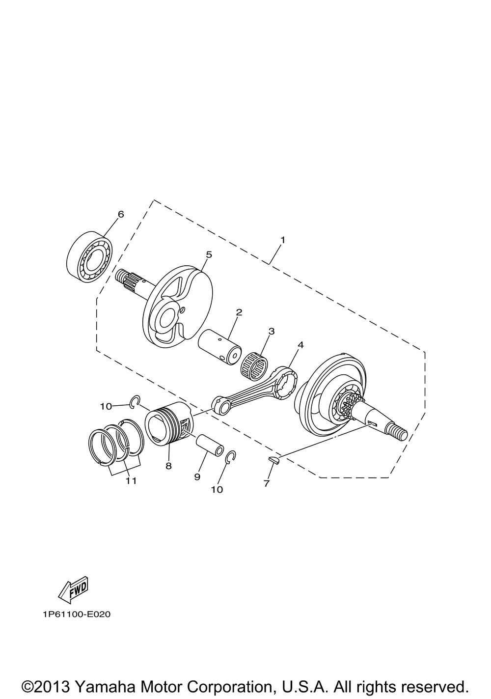 Crankshaft piston