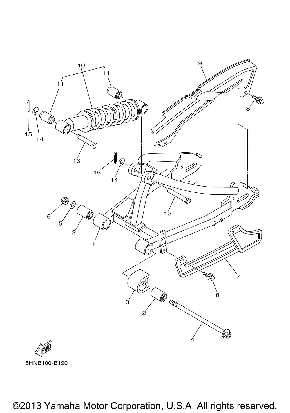 Rear arm suspension