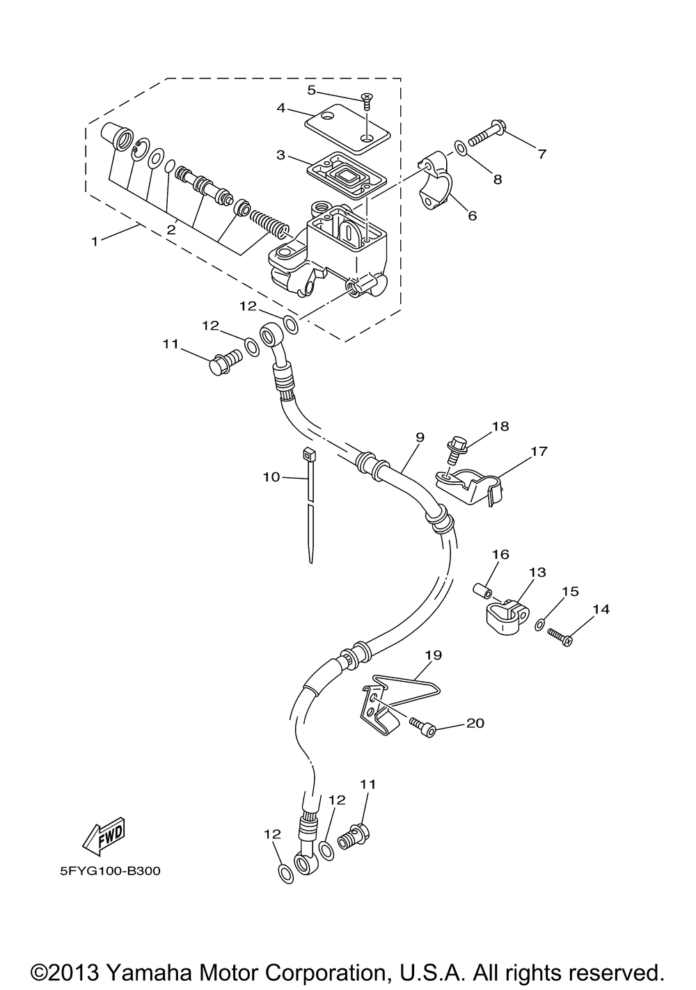 Front master cylinder